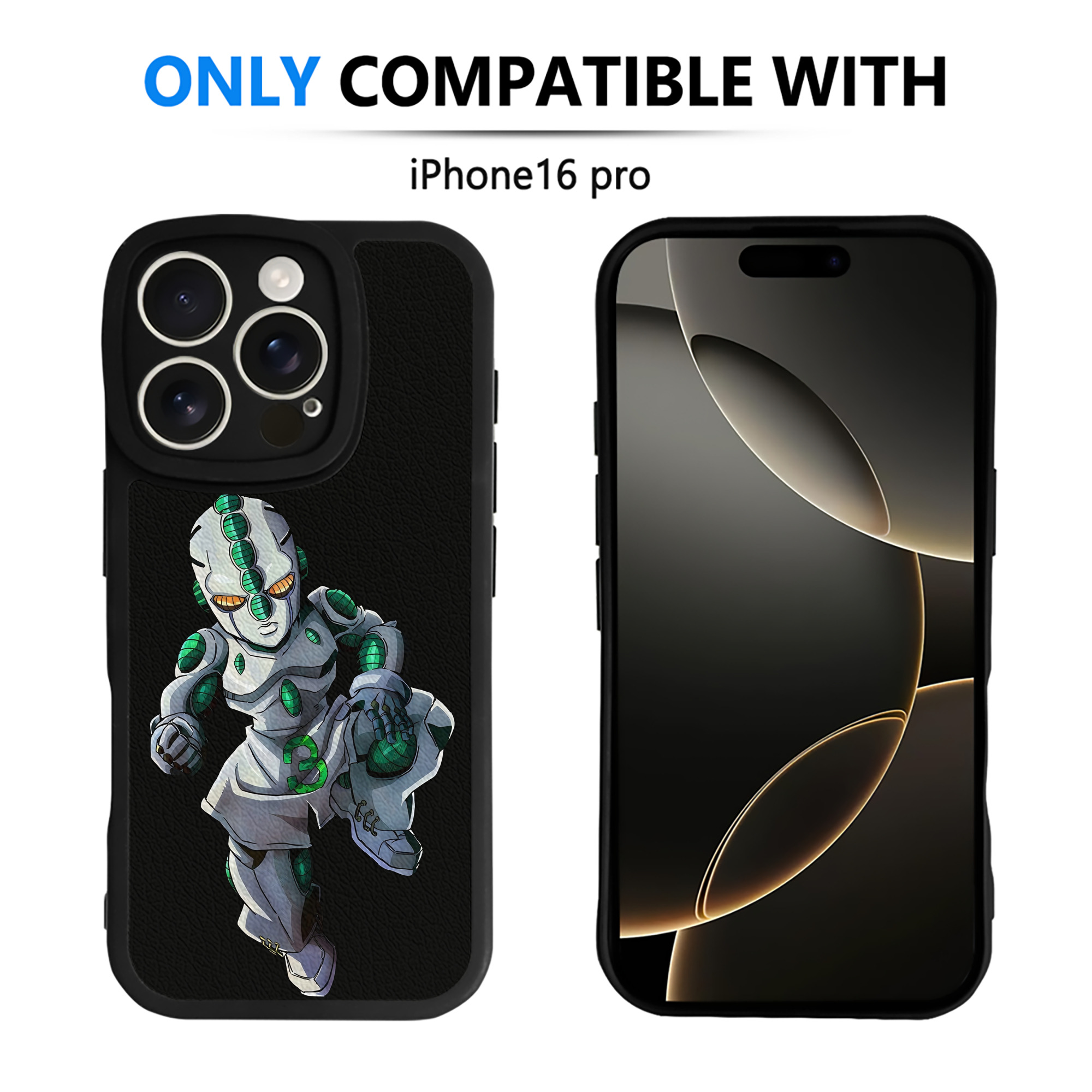 （画像用） ジョジョの奇妙な冒険 広瀨康一 JoJo's Bizarre Adventure Hirose Koichi 【iPhone 16シリーズ対応】シリコンスマホケース（レザー調） 材質：シリコン